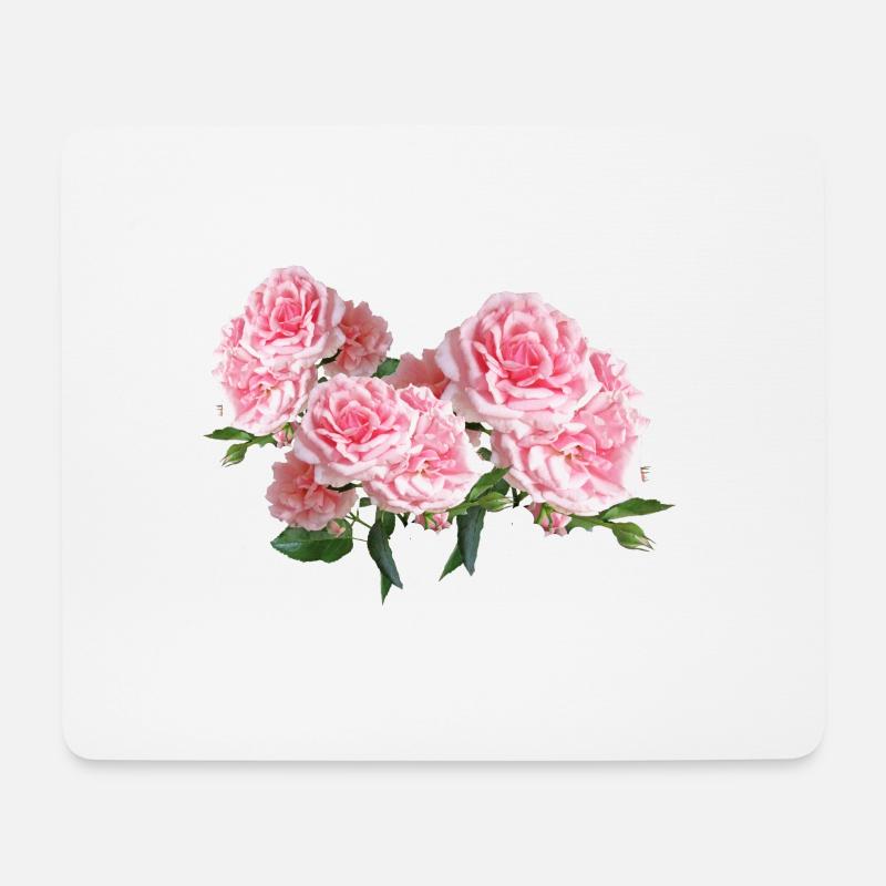 rosen roses blumen flowers garten garden3 - Mousepad (Querformat) - Weiß