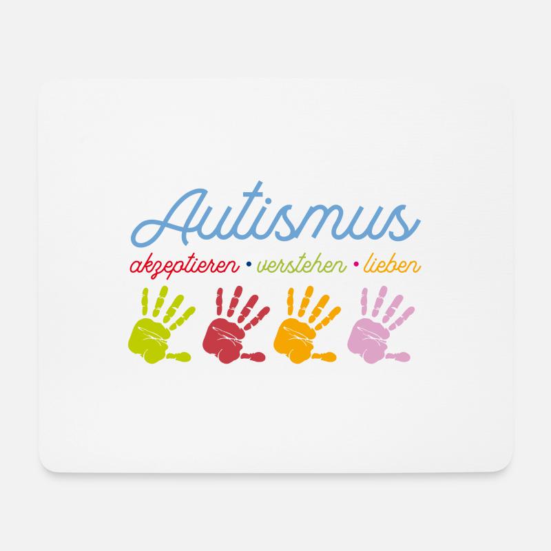 Autismus - Mousepad (Querformat) - Weiß