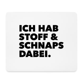 stoff & schnaps - Mousepad (Querformat) - Weiß - Vorne