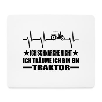 Traktor - Mousepad (Querformat) - Weiß - Vorne