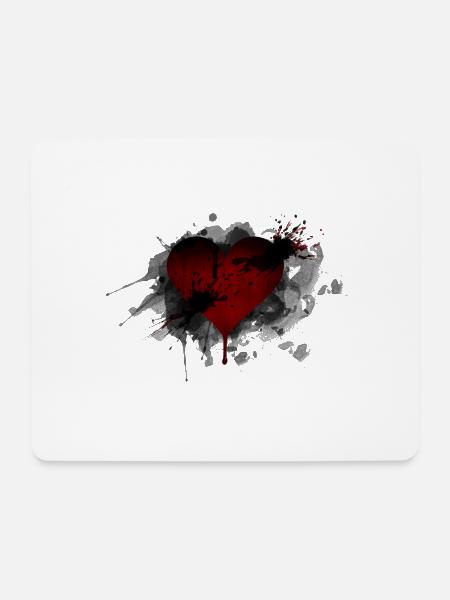 Broken Heart - Mousepad (Querformat) - Weiß