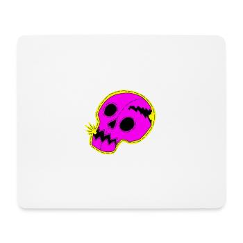 Lila Schädel - Mousepad (Querformat) - Weiß - Vorne