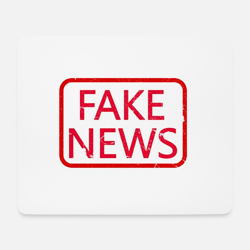 FAKE NEWS - Mousepad (Querformat) - Weiß