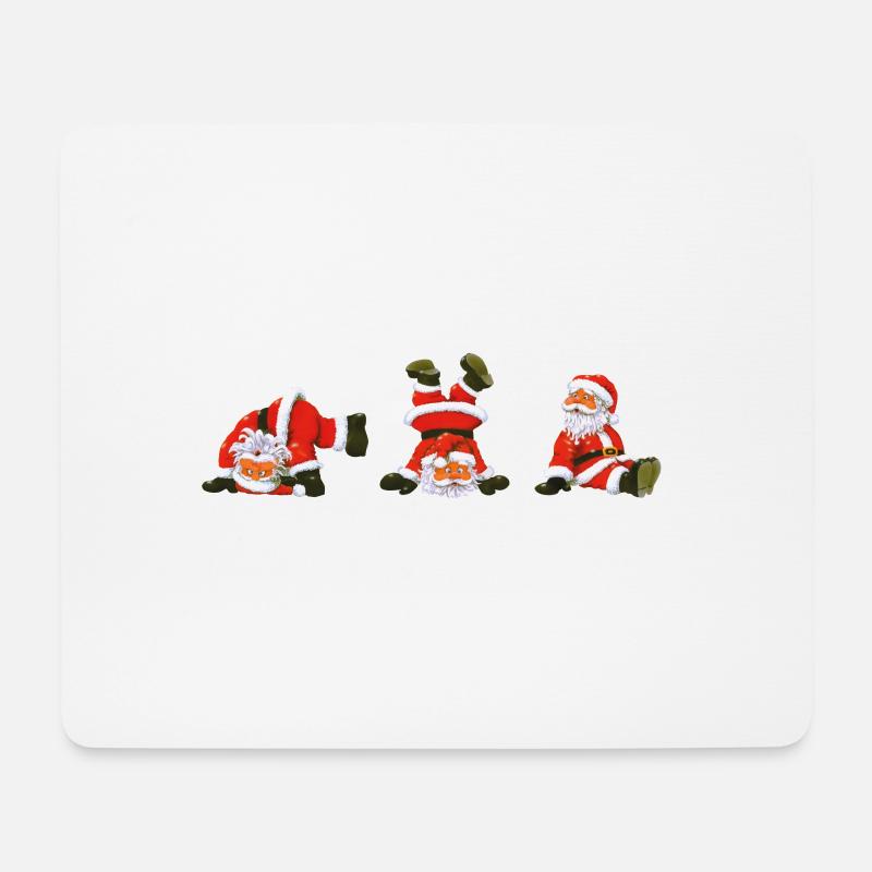 Weihnachtsmänner - Mousepad (Querformat) - Weiß