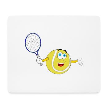 tennis ball court sports bat player player squash - Mouse Pad (horizontal) - white - Front