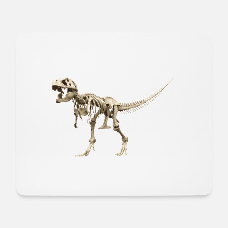 T-rex Skelett - Mousepad (Querformat) - Weiß
