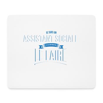 Assistant sociale personne ne peut cadeau - Tapis de souris (format paysage) - blanc - Devant