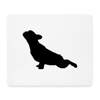 French Bulldog Yoga - Mousepad (Querformat) - Weiß - Vorne