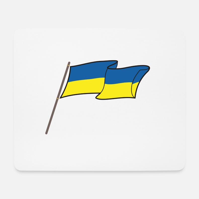 Ukraine flag - Mouse Pad (horizontal) - white