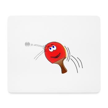 Raquette de tennis - Tapis de souris (format paysage) - blanc - Devant