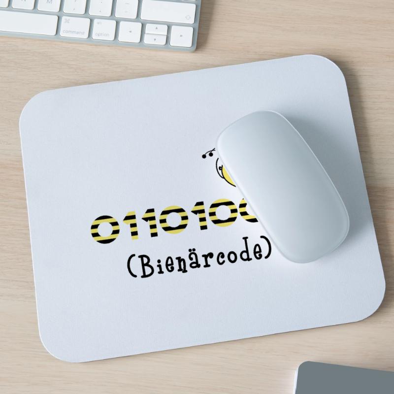 Binary code bee code computer science gift honey Mouse Pad (horizontal)