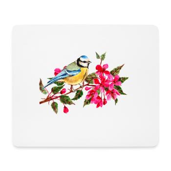 Vogel - Mousepad (Querformat) - Weiß - Vorne
