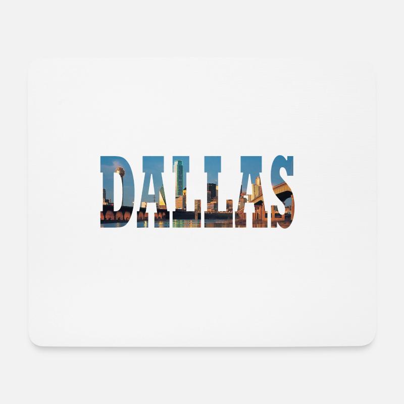 DALLAS USA - Mousepad (Querformat) - Weiß