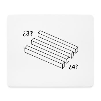 Optical illusions 3 to 4 sticks - Mouse Pad (horizontal) - white - Front