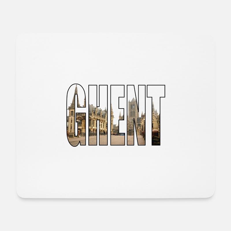 GHENT Belgium - Mouse Pad (horizontal) - white