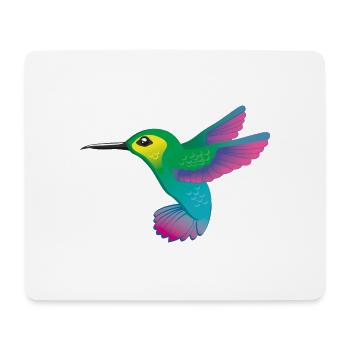 Hummingbird colorful vector graphic - Mouse Pad (horizontal) - white - Front