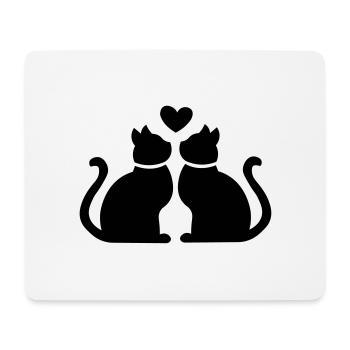 Heart for cats / gift idea for cat lovers - Mouse Pad (horizontal) - white - Front