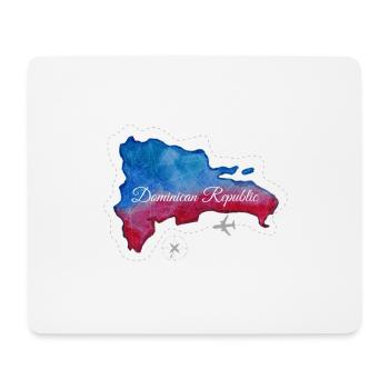 Map blue red Dominican Republic - Mouse Pad (horizontal) - white - Front