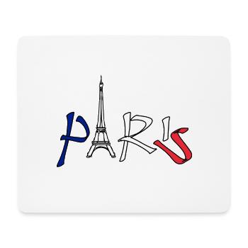Paris France T-shirt - Tapis de souris (format paysage) - blanc - Devant