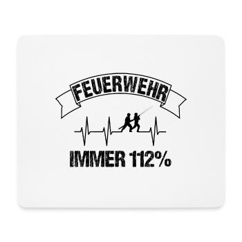 Feuerwehr - Mousepad (Querformat) - Weiß - Vorne