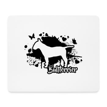 BULLTERRIER Hunde Mama Hund Wilsigns - Mousepad (Querformat) - Weiß - Vorne