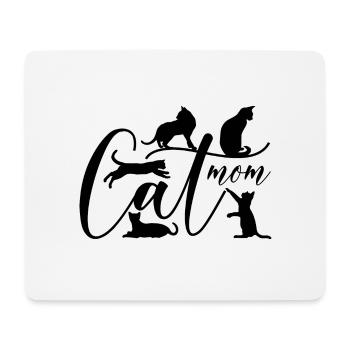 Katzenmama - spielende Kätzchen - Mousepad (Querformat) - Weiß - Vorne