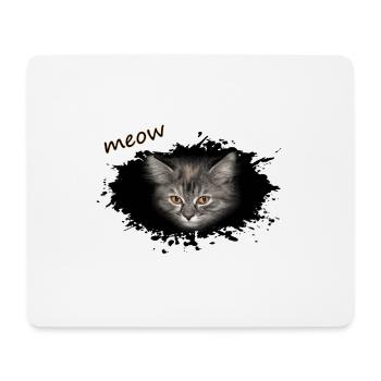 meow - Mousepad (Querformat) - Weiß - Vorne