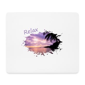 relax chill out Palmen palms sundown - Mousepad (Querformat) - Weiß - Vorne