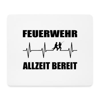 Feuerwehr - Mousepad (Querformat) - Weiß - Vorne