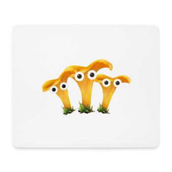 Pilzfamilie,pilze, Familie, Pilz, Pfifferlinge - Mousepad (Querformat) - Weiß - Vorne