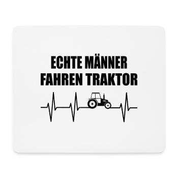 Traktor - Mousepad (Querformat) - Weiß - Vorne