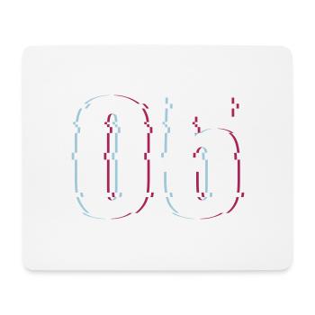 Fünf 5 Five 05 Zahl Effekt Verzerrt Nummer - Mousepad (Querformat) - Weiß - Vorne