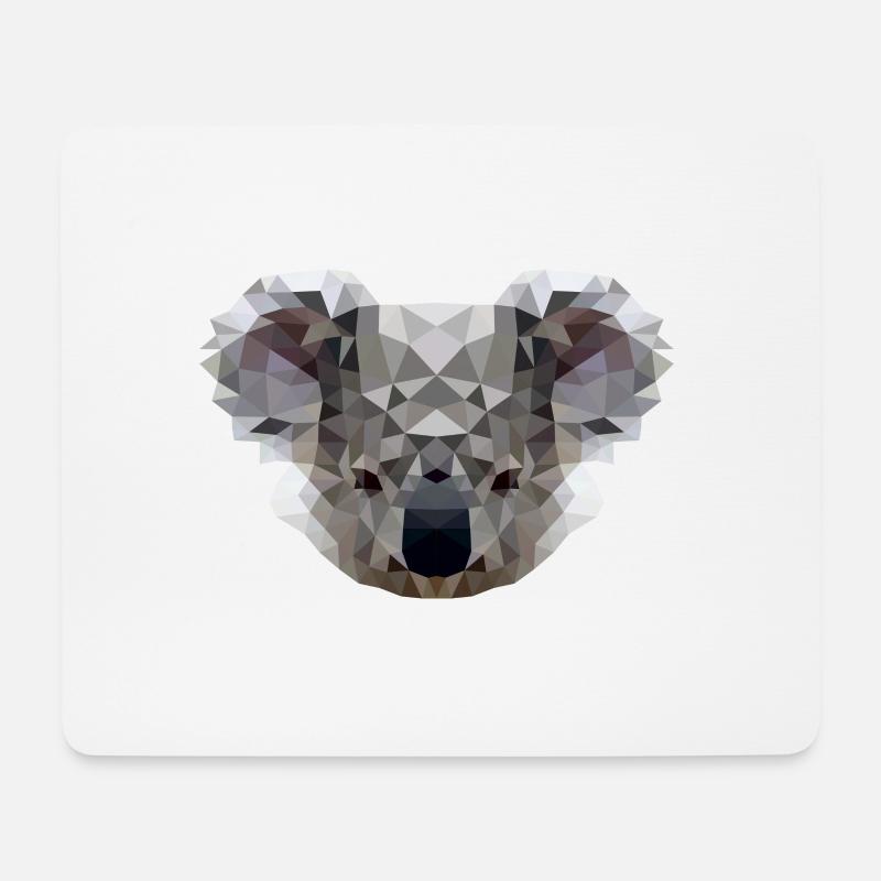 Polygon Koala - Mouse Pad (horizontal) - white