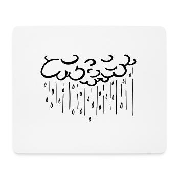 Donnerwetter - Regen - Wolke - Wolken - Geschenk - Mousepad (Querformat) - Weiß - Vorne