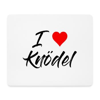 I love Knödel - Mousepad (Querformat) - Weiß - Vorne
