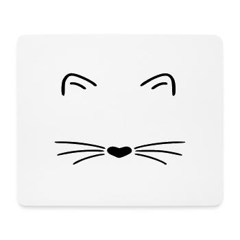 Katze - Mousepad (Querformat) - Weiß - Vorne
