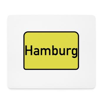 Ortsschild Hamburg - Mousepad (Querformat) - Weiß - Vorne
