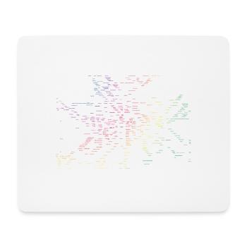 Berlin map subway stations - Mouse Pad (horizontal) - white - Front