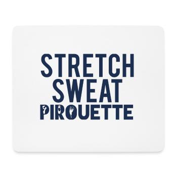 Ballett Geschenk Stretch - Sweat - Pirouette - Mousepad (Querformat) - Weiß - Vorne
