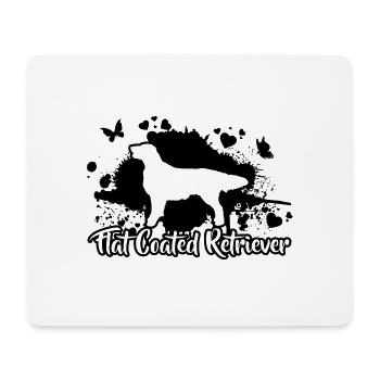 FLAT COATED RETRIEVER Hunde Mama Hund Wilsigns - Mousepad (Querformat) - Weiß - Vorne