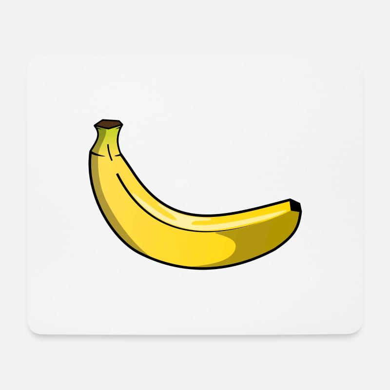 Banane - Mousepad (Querformat) - Weiß