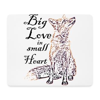 Little fox with a lot of love in the heart - Mouse Pad (horizontal) - white - Front