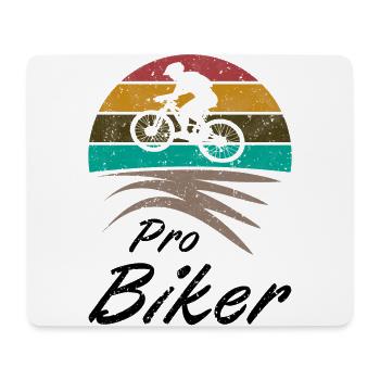 Profi Montainbiker Retro Fahrrad Geschenk - Mouse Pad (horizontal) - white - Front