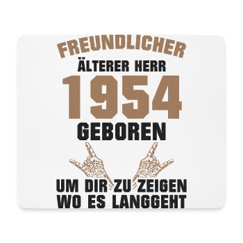 Freundlicher Alter Mann 1954 Geboren Geburtstag - Mousepad (Querformat) - Weiß - Vorne