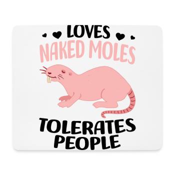Nacktmull - Mousepad (Querformat) - Weiß - Vorne