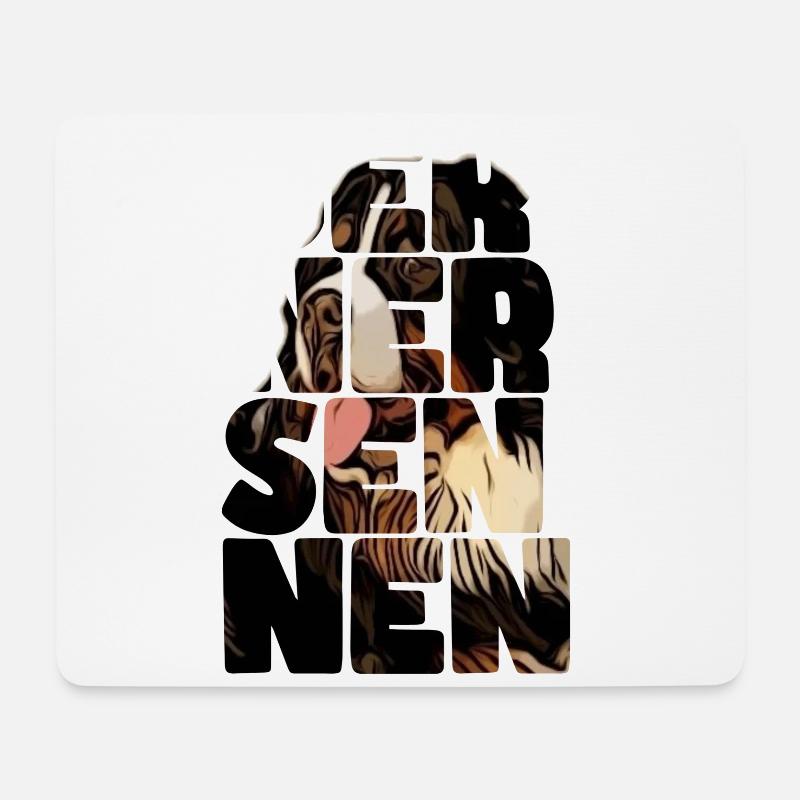 Berner Sennenhund - Mousepad (Querformat) - Weiß