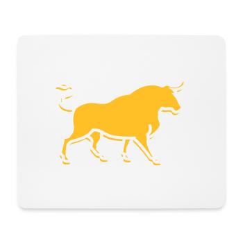 Un taureau sauvage - Tapis de souris (format paysage) - blanc - Devant