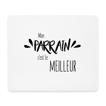 Mon parrain c'est le meilleur - Tapis de souris (format paysage) - blanc - Devant