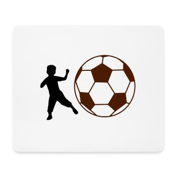 Football enfant - Tapis de souris (format paysage) - blanc - Devant