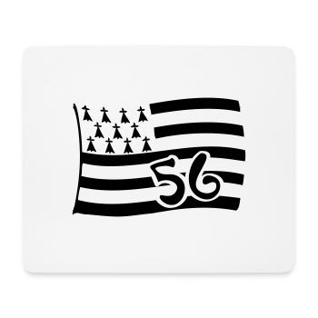 breton drapeau bretagne 56 morbihan departement - Tapis de souris (format paysage) - blanc - Devant